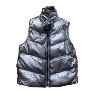 Anthropologie Metallic Puffer Vest